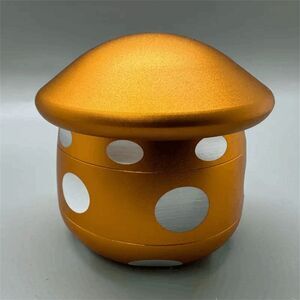New Aluminum Alloy Mushroom Dry Herb Grinder 4 Layer 2.5 Inch Manual Herb Grinde